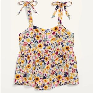 Old Navy Tie-Shoulder Floral-Print Cami Swing Blouse